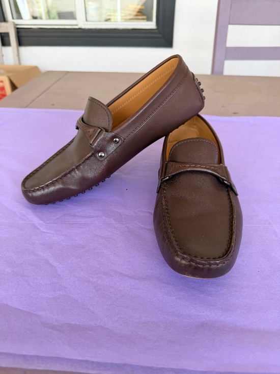 Tod\'s Brown Leather Men\'s Driving Loafers Size 6.5